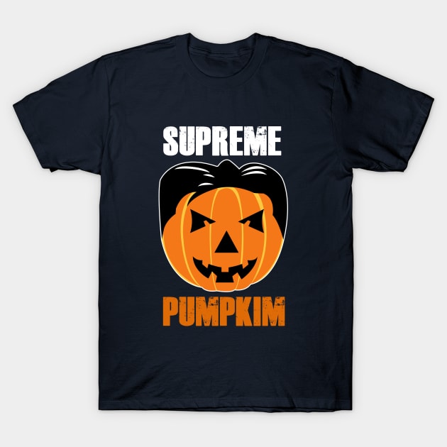 Funny Halloween Supreme Pumpkim Kim Jong Un Halloween Pumpkin Gift T-Shirt by ChrisWilson